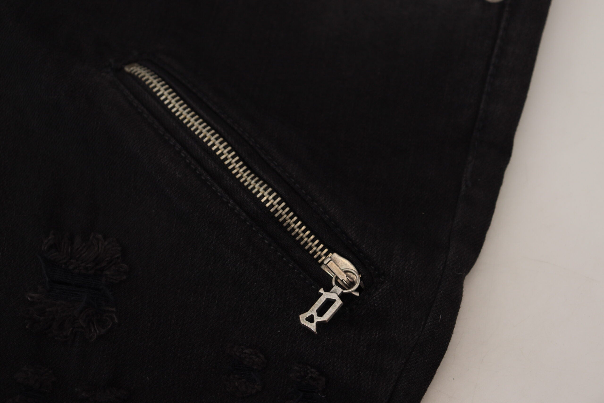 John Galliano – Schicke, schwarze Schlagjeans mit mittlerer Taille