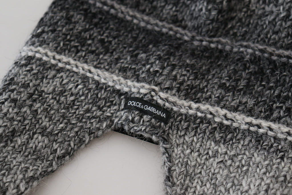 Dolce &amp; Gabbana Elegante graue Strickmütze