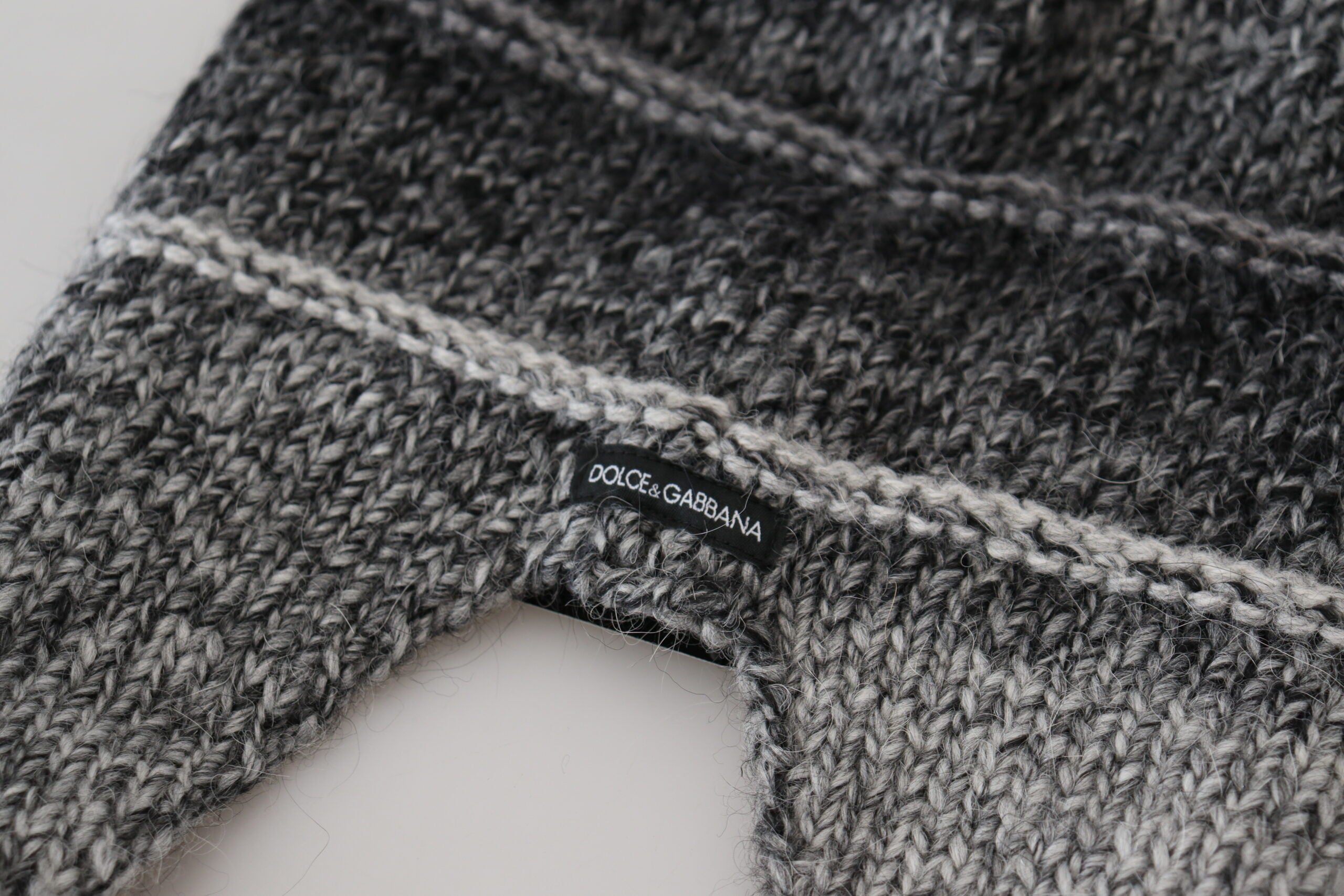 Dolce &amp; Gabbana Elegante graue Strickmütze