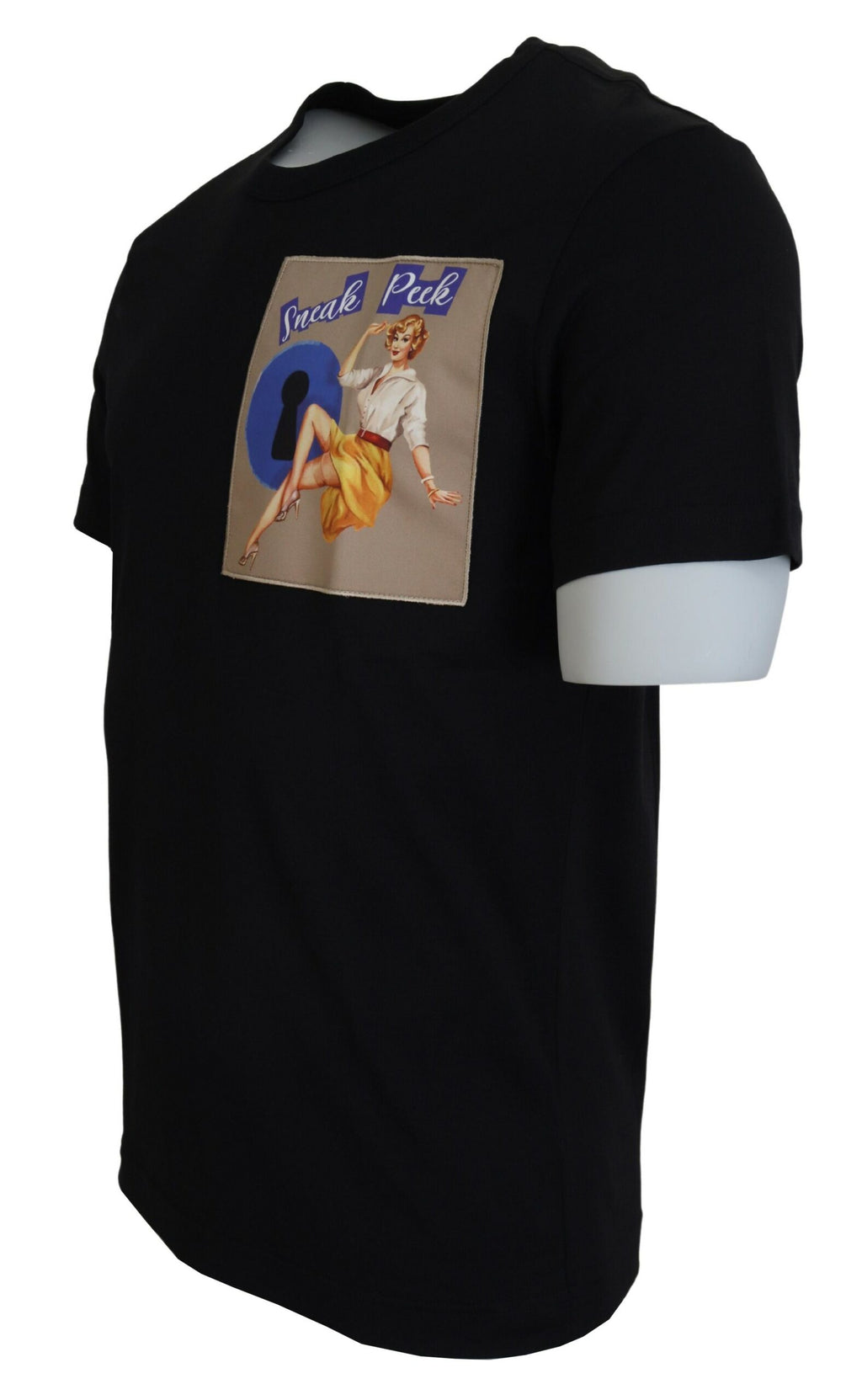 Dolce &amp; Gabbana – Schickes schwarzes Baumwoll-T-Shirt für den modernen Mann