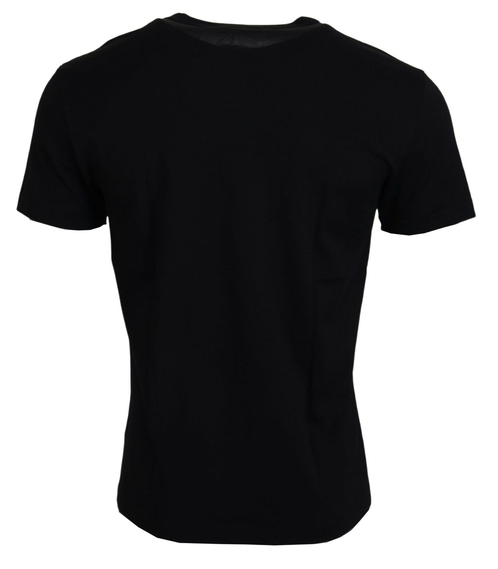 Dolce &amp; Gabbana – Schickes schwarzes Baumwoll-T-Shirt für den modernen Mann