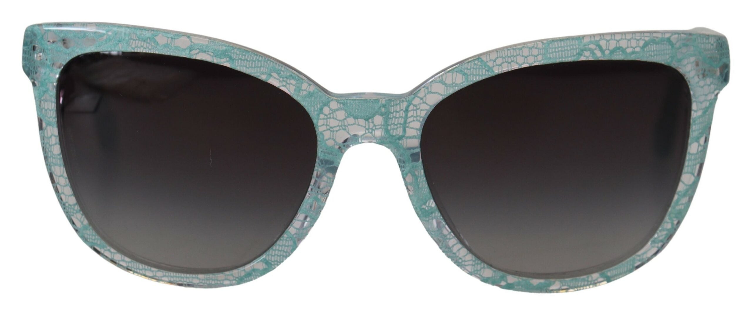 Dolce &amp; Gabbana Elegante Sonnenbrille mit blauem Spitzendetail