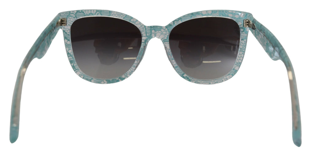 Dolce &amp; Gabbana Elegante Sonnenbrille mit blauem Spitzendetail