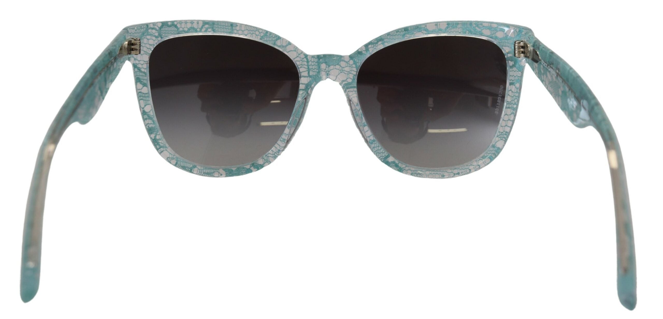 Dolce &amp; Gabbana Elegante Sonnenbrille mit blauem Spitzendetail