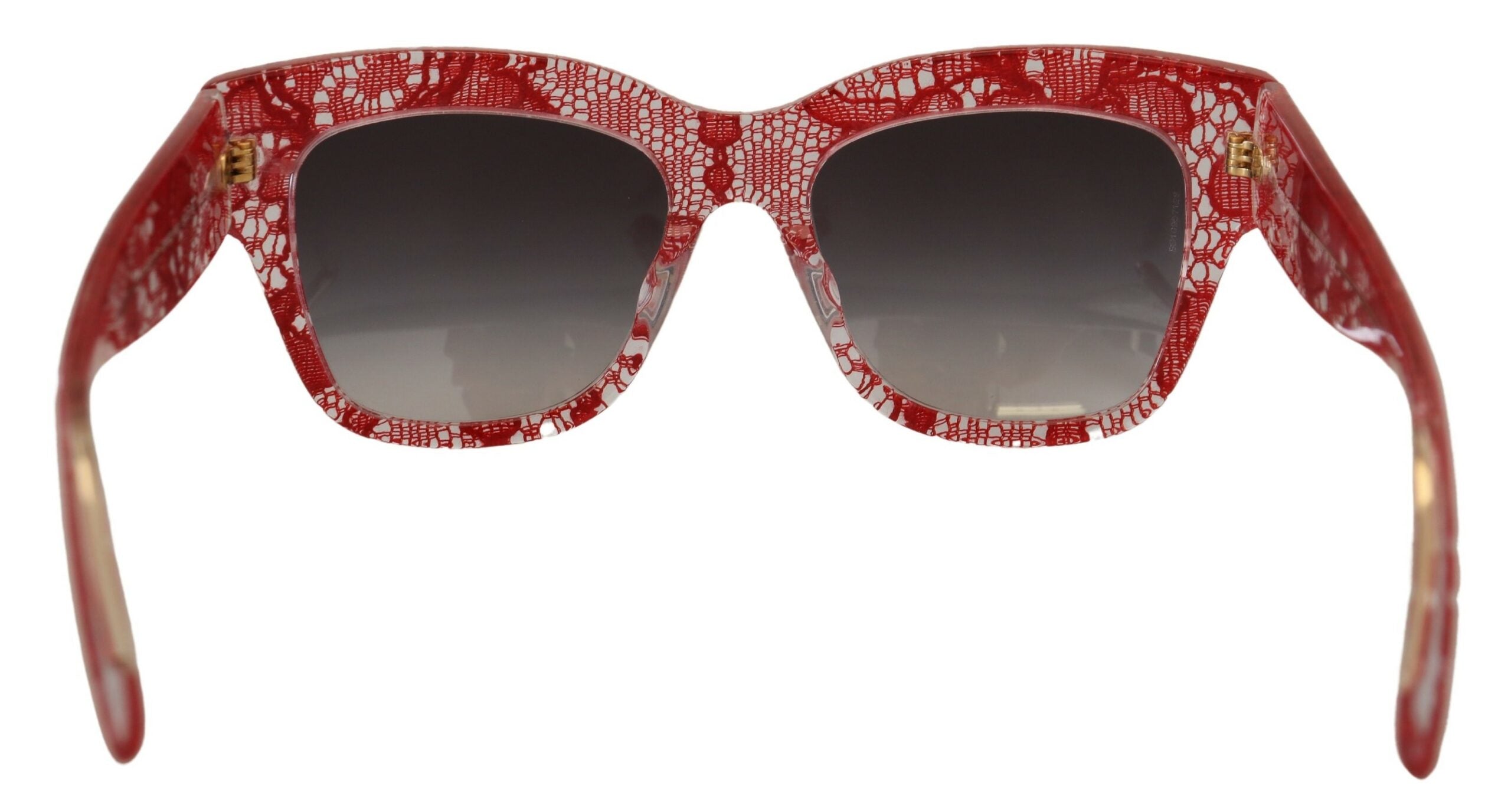 Dolce &amp; Gabbana Elegante Sonnenbrille mit rotem Spitzendetail
