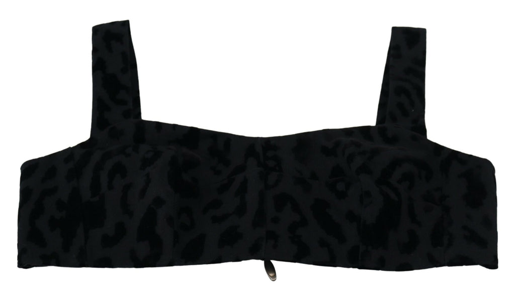 Dolce &amp; Gabbana Elegantes schwarzes Bustier-Korsett-Oberteil aus Baumwollmischung