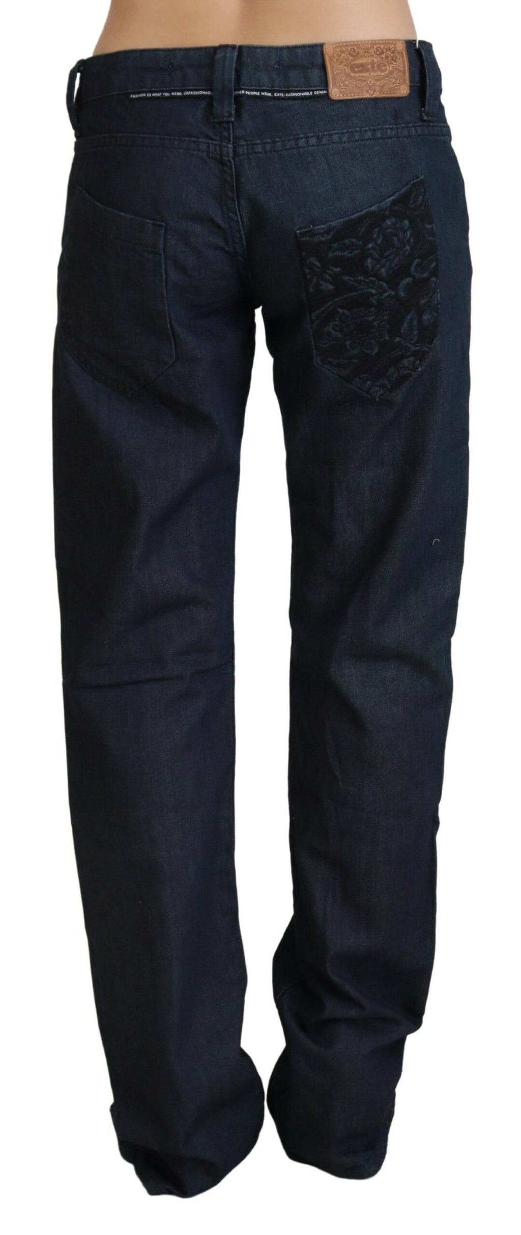 Jean droit taille basse bleu foncé Exte Chic