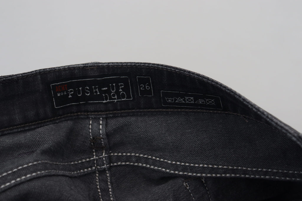 Acht Sleek – Slim Fit-Jeans in verwaschenem Schwarz