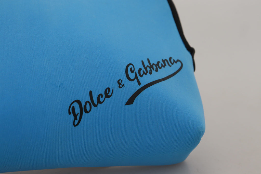 Dolce &amp; Gabbana Elegante blaue Beuteltasche aus Polyamid