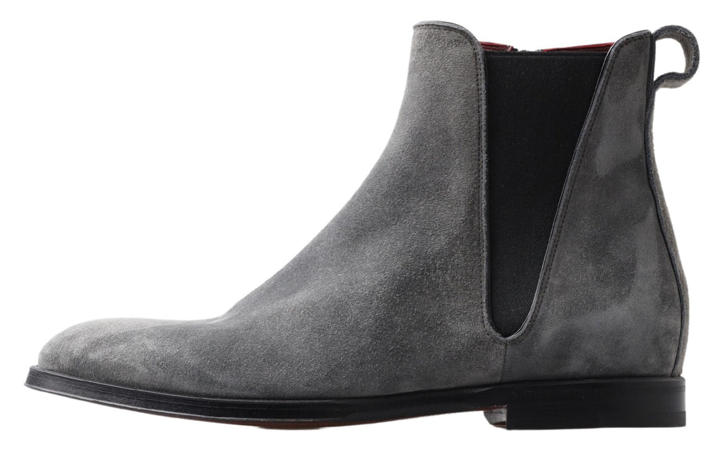 Dolce &amp; Gabbana Elegante graue Chelsea-Lederstiefel