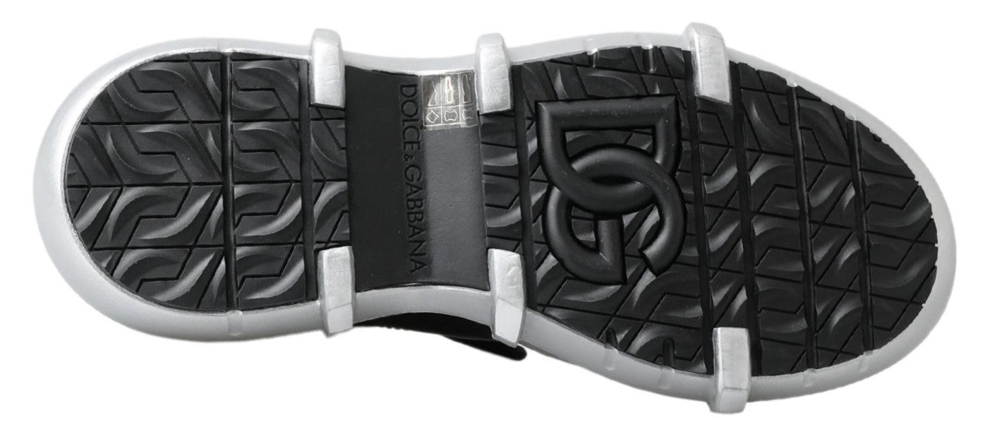 Dolce &amp; Gabbana – Schwarze High-Top-Sneaker-Booties