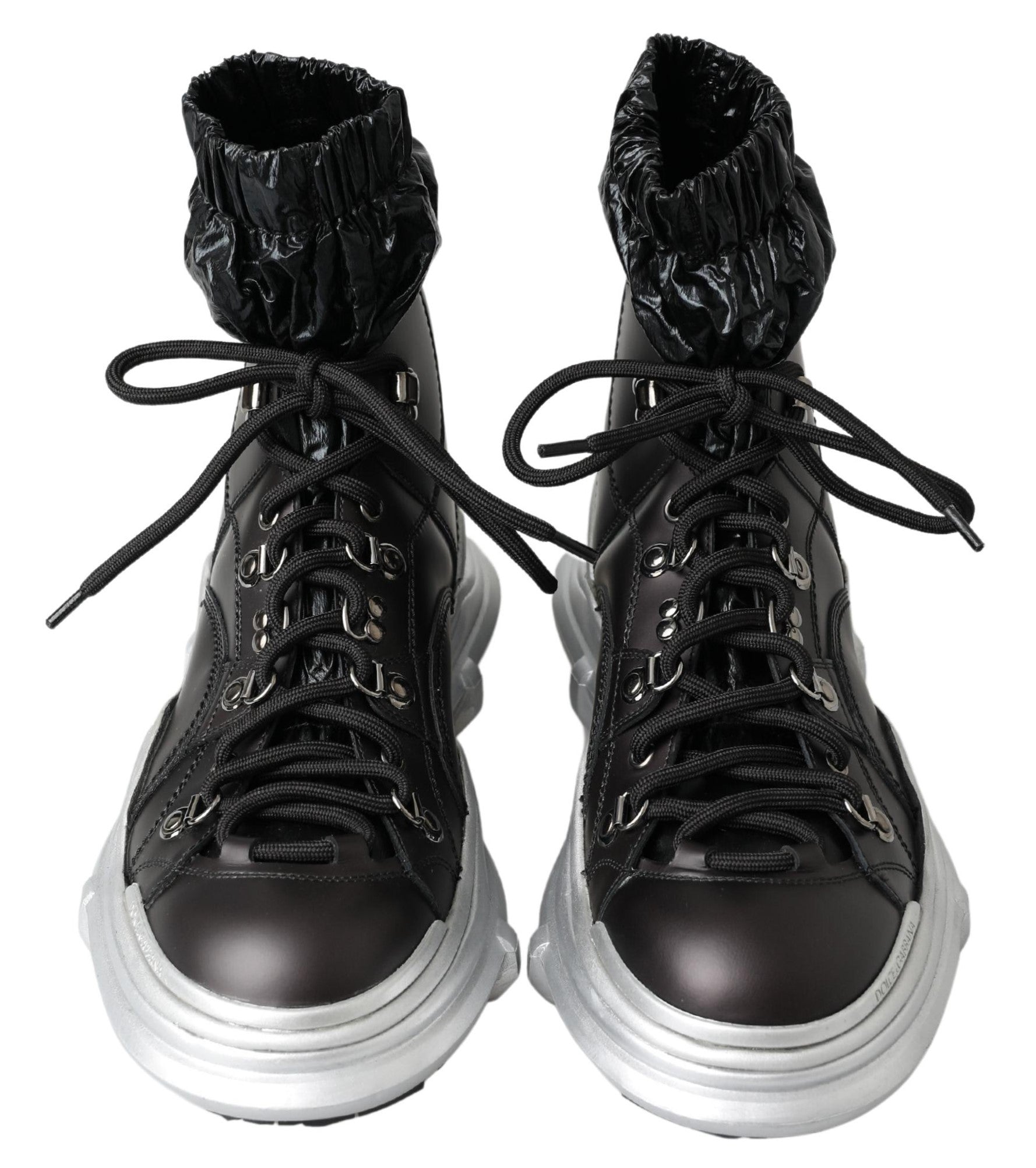 Dolce &amp; Gabbana – Schwarze High-Top-Sneaker-Booties