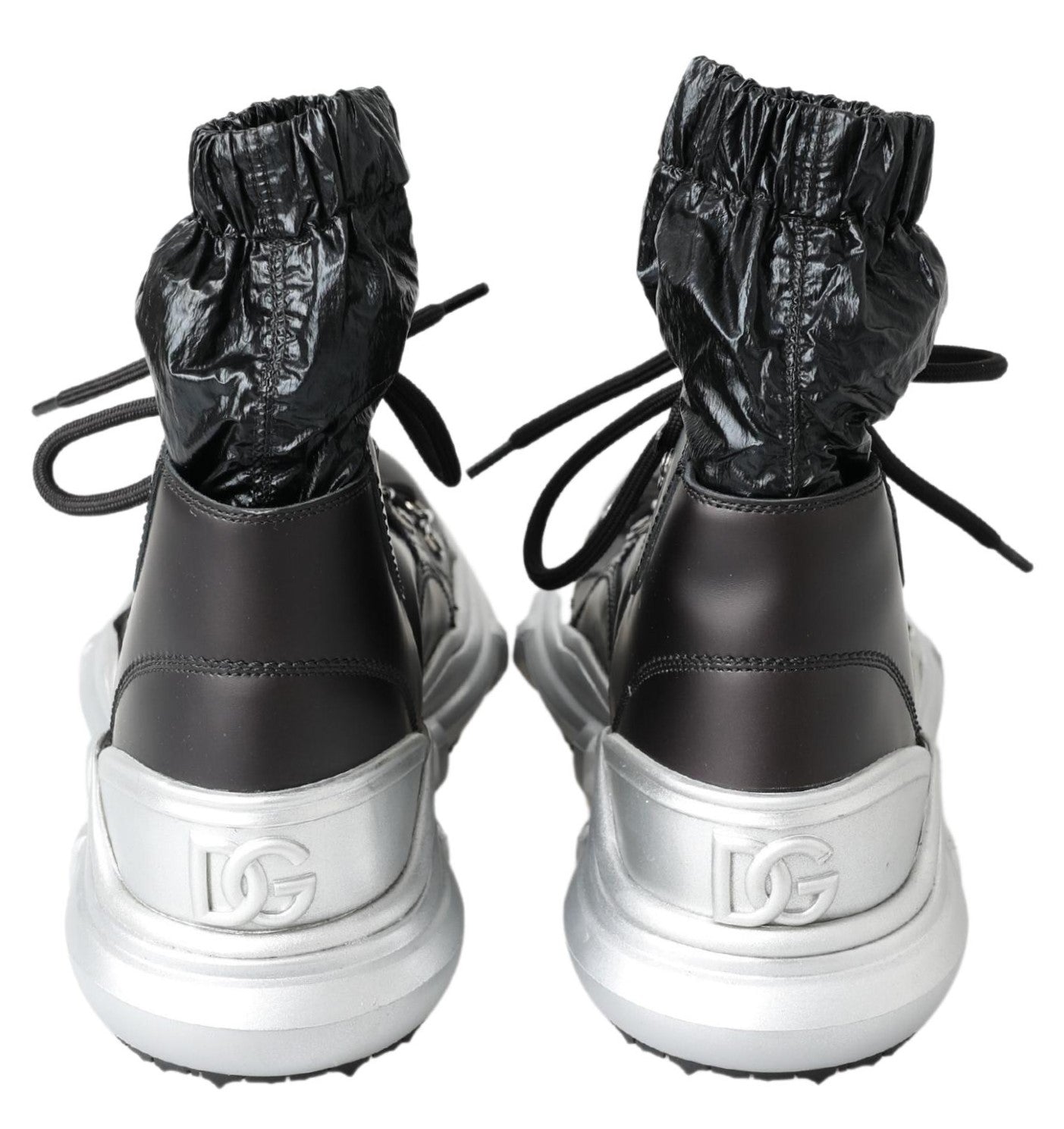 Dolce &amp; Gabbana – Schwarze High-Top-Sneaker-Booties