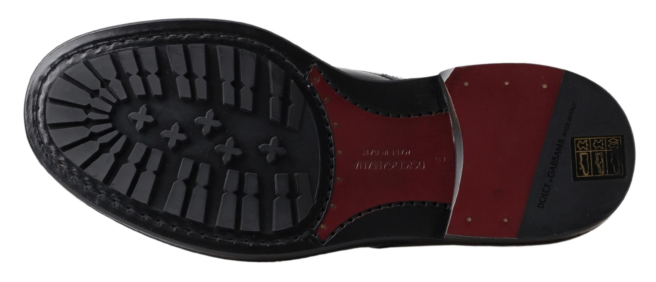 Dolce &amp; Gabbana Elegante schwarze Lederstiefel für Herren