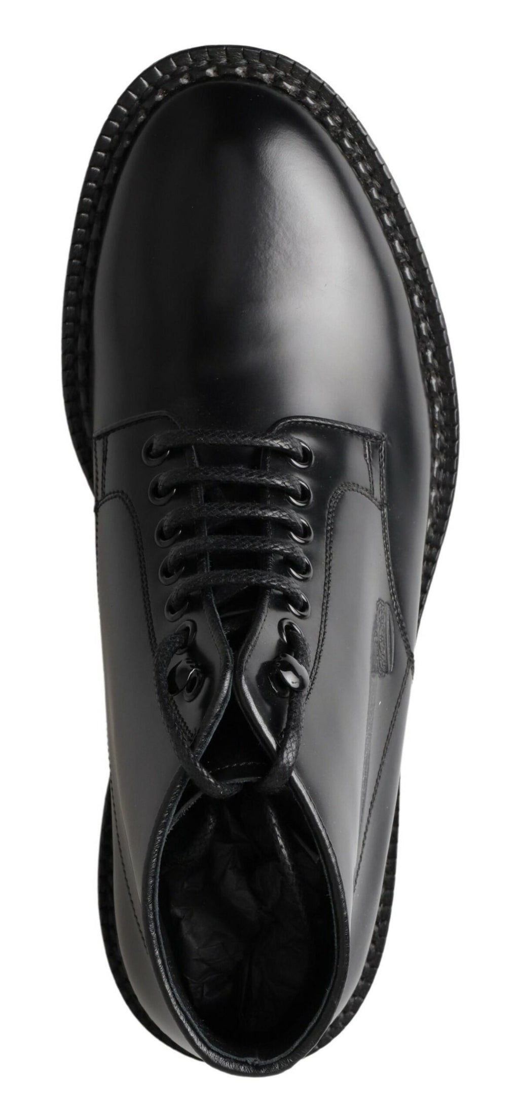 Dolce &amp; Gabbana Elegante schwarze Lederstiefel für Herren