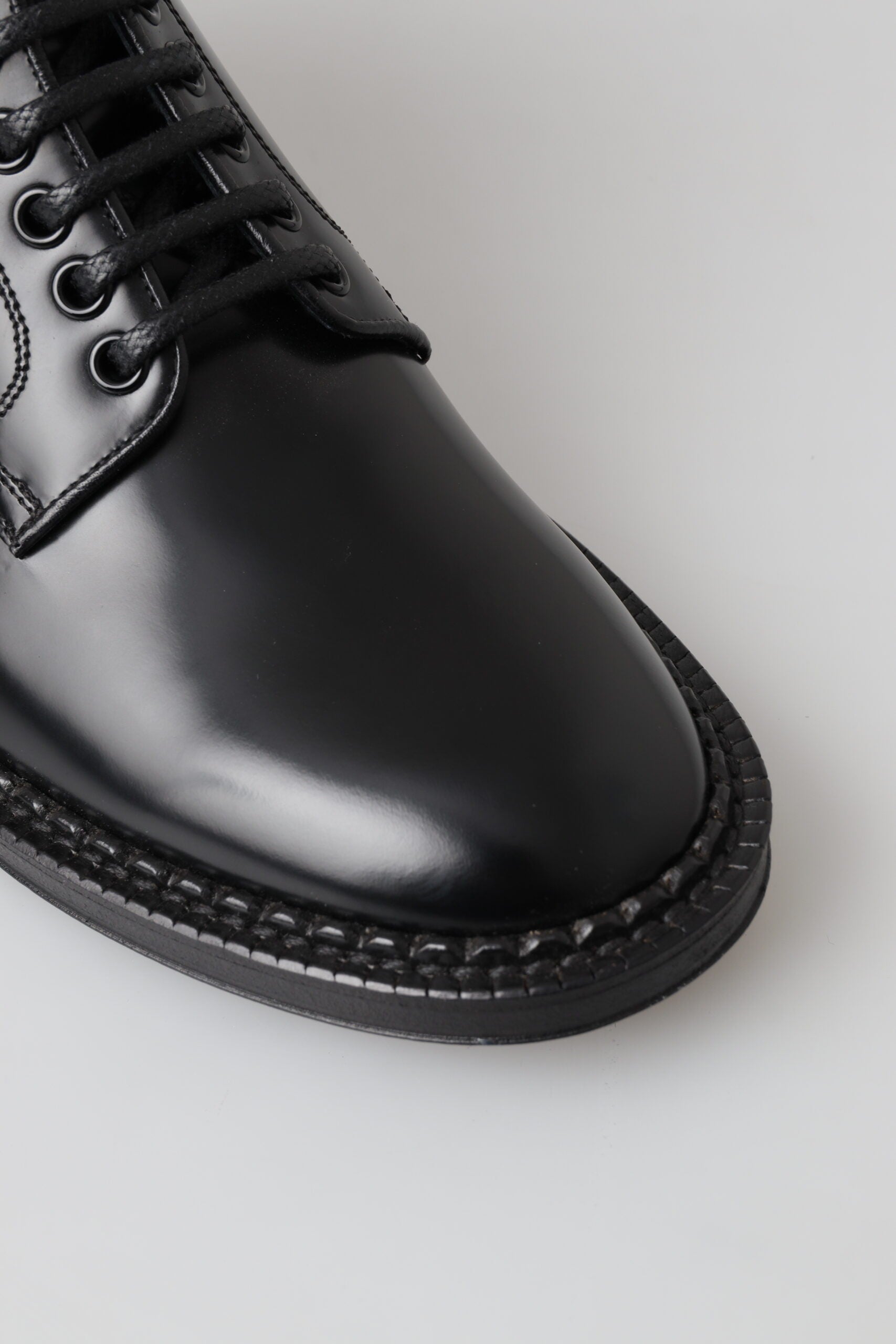 Dolce &amp; Gabbana Elegante schwarze Lederstiefel für Herren
