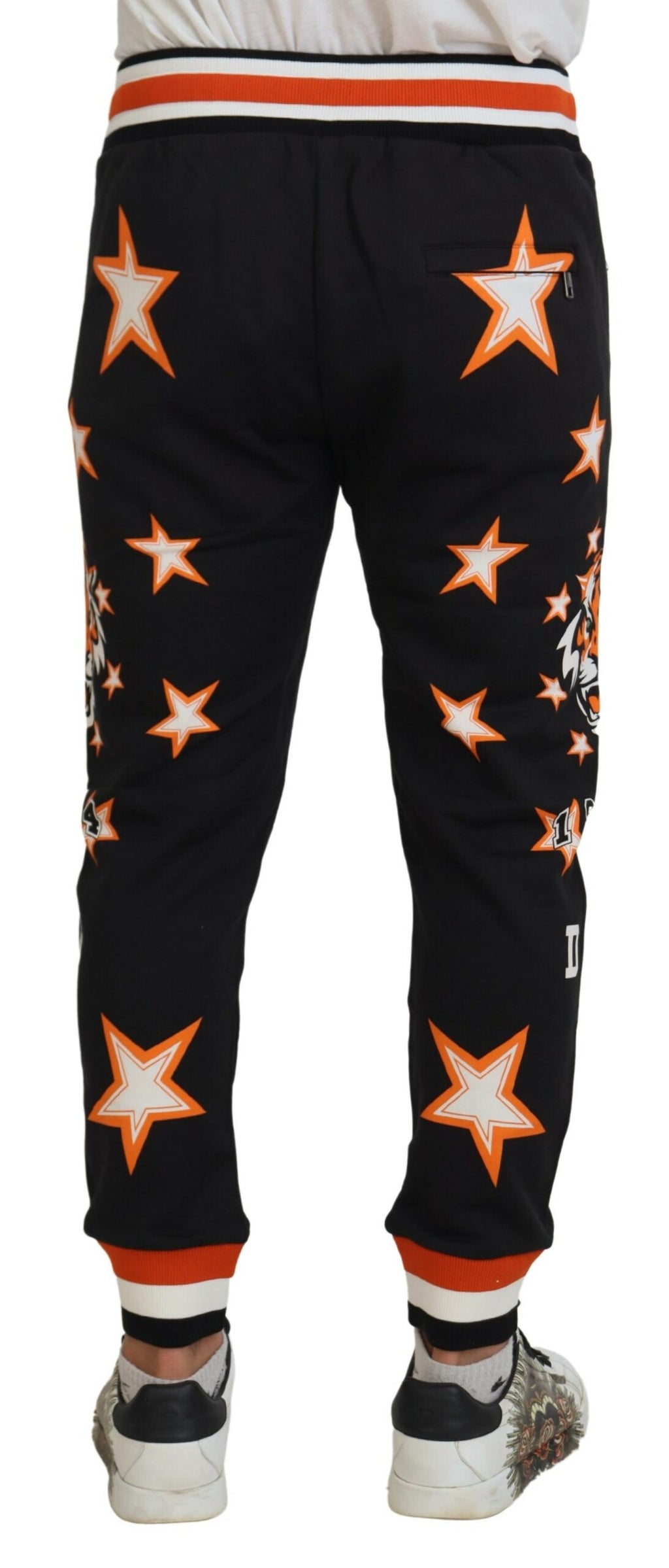 Dolce &amp; Gabbana Elegante schwarze Jogginghose mit Stern