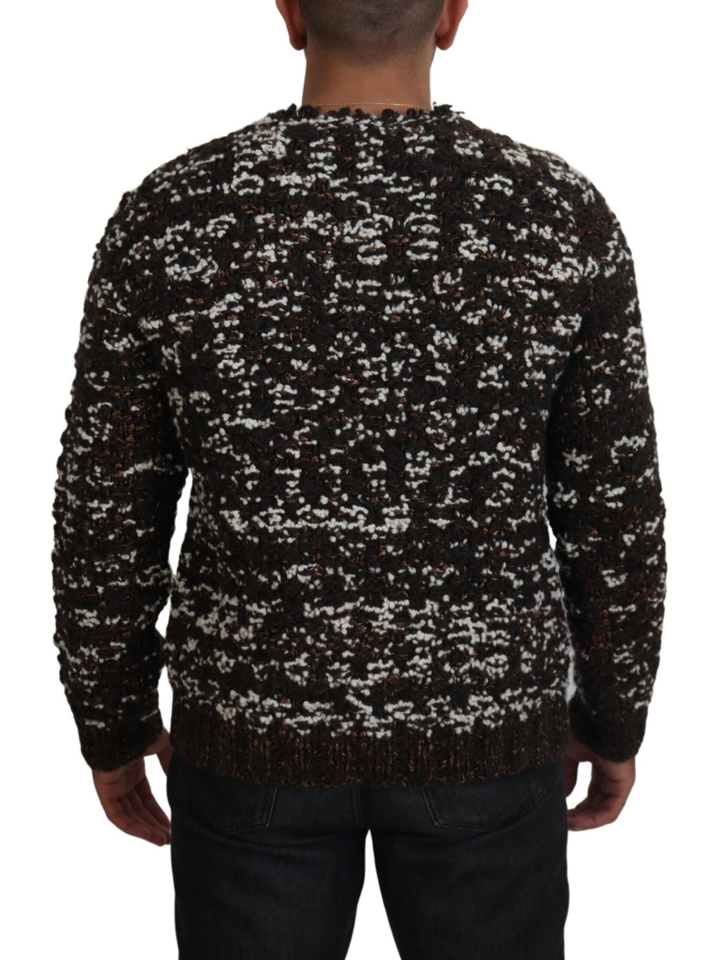 Dolce &amp; Gabbana Eleganter bronzefarbener Strickpullover