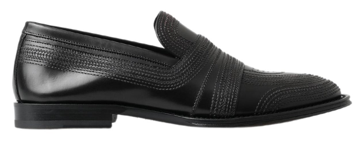 Mocassins élégants en cuir noir Dolce &amp; Gabbana