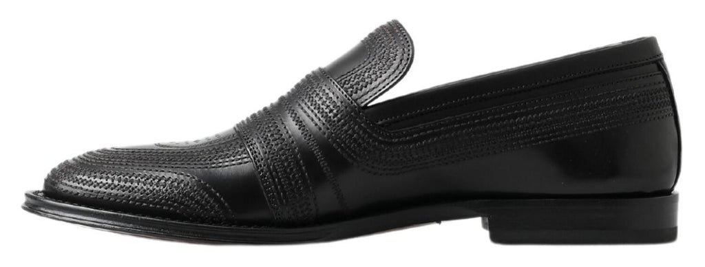 Mocassins élégants en cuir noir Dolce &amp; Gabbana