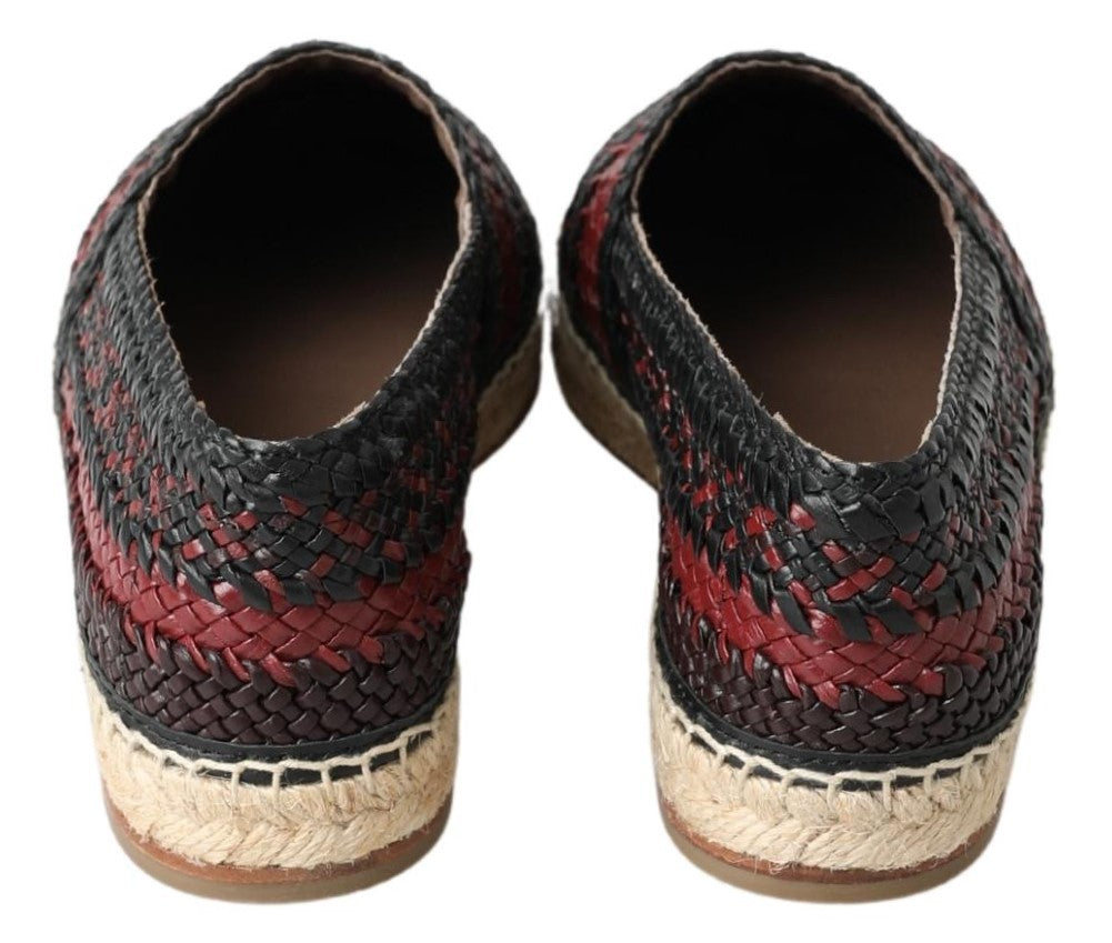 Espadrilles élégantes en cuir tressé Dolce &amp; Gabbana