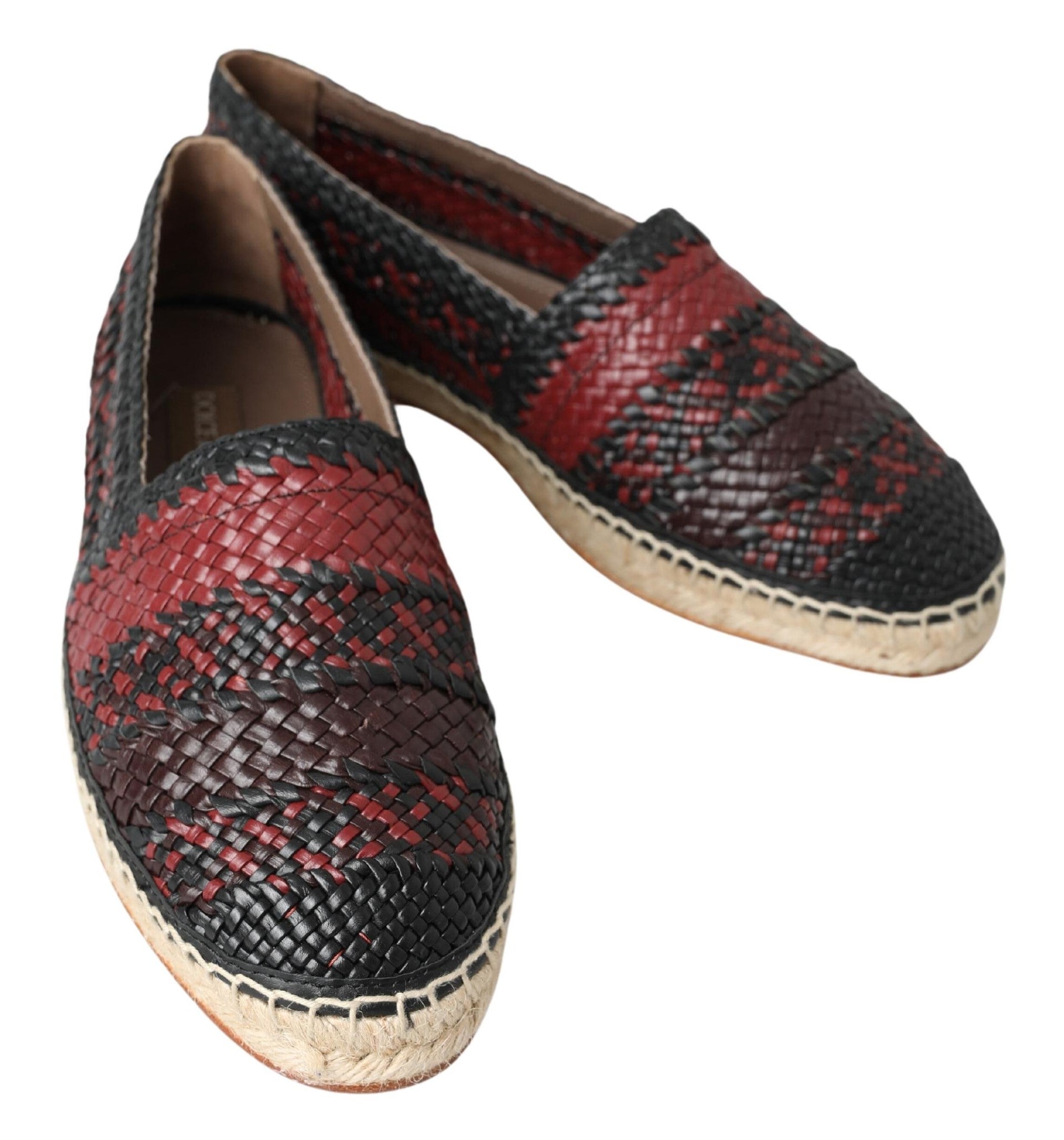 Espadrilles élégantes en cuir tressé Dolce &amp; Gabbana