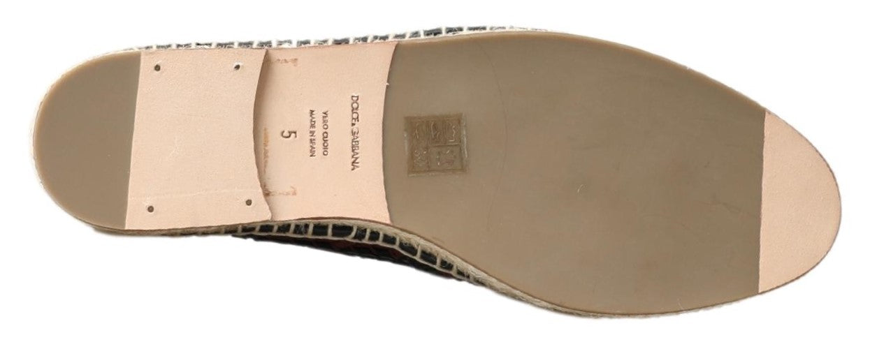 Espadrilles élégantes en cuir tressé Dolce &amp; Gabbana