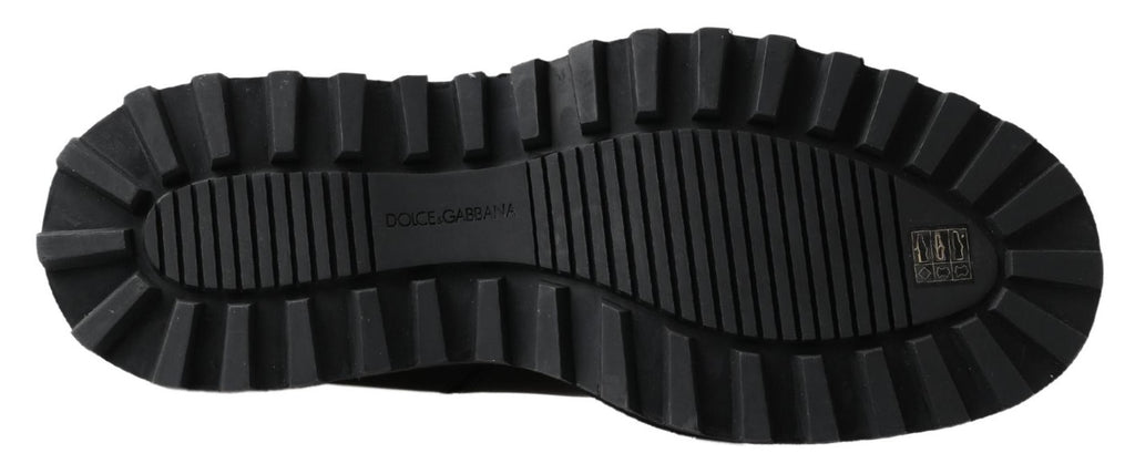 Dolce &amp; Gabbana Elegante schwarze Stretch-Stiefel zum Hineinschlüpfen