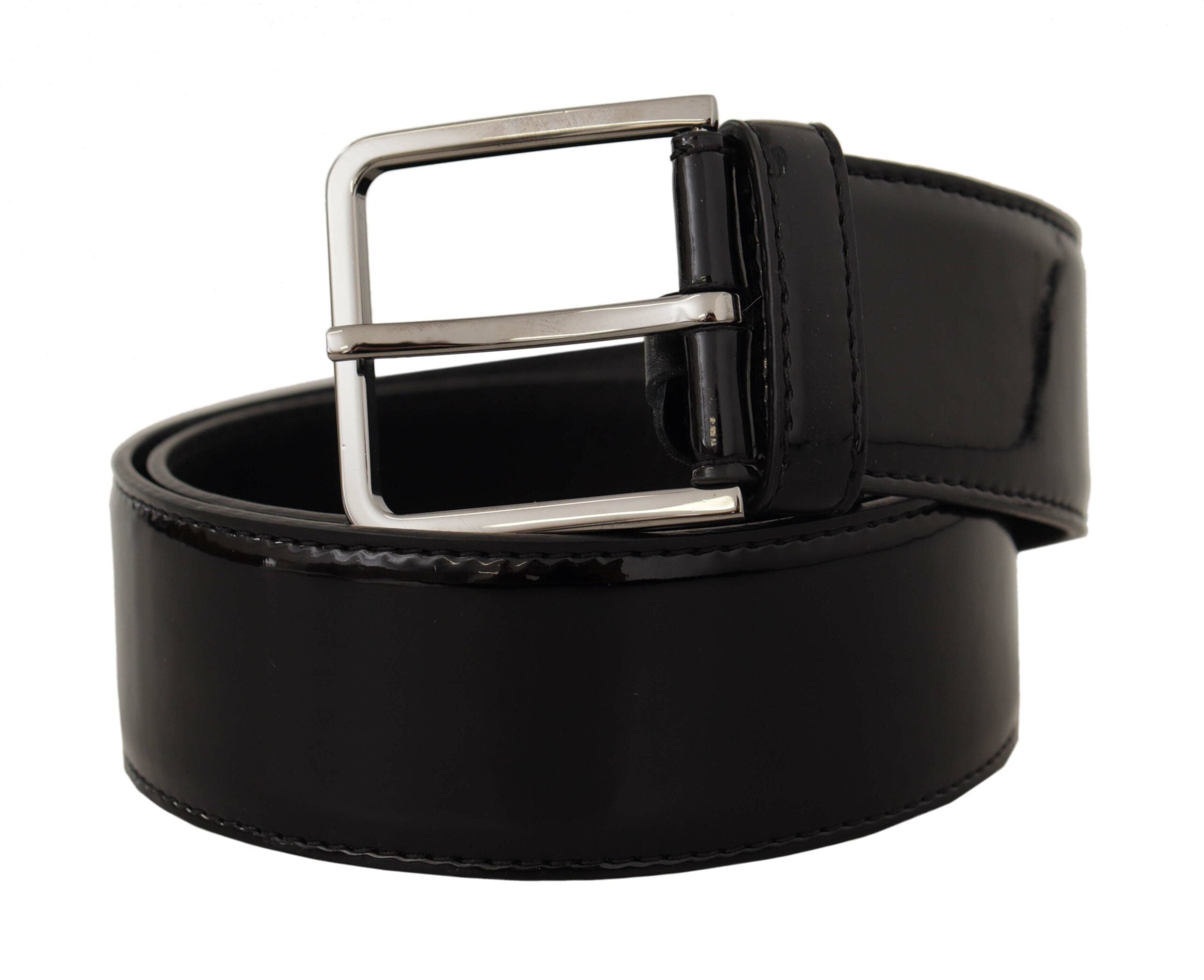 Ceinture élégante en cuir noir Dolce &amp; Gabbana