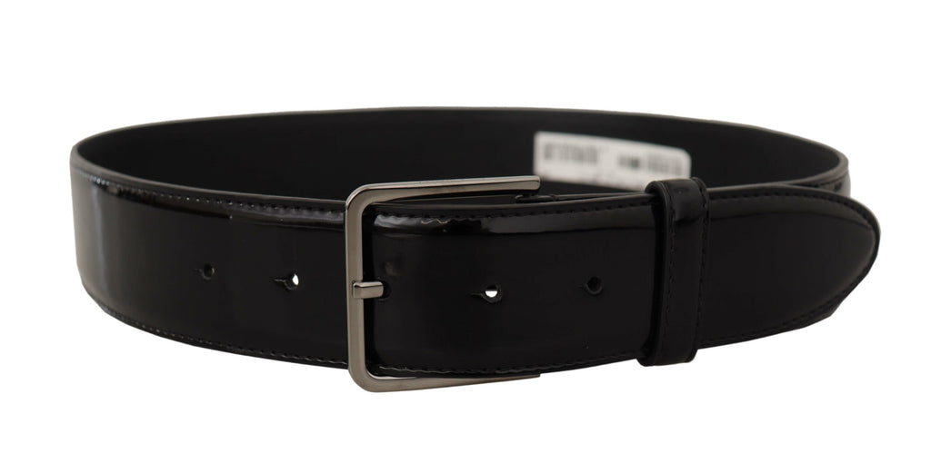 Ceinture élégante en cuir noir Dolce &amp; Gabbana