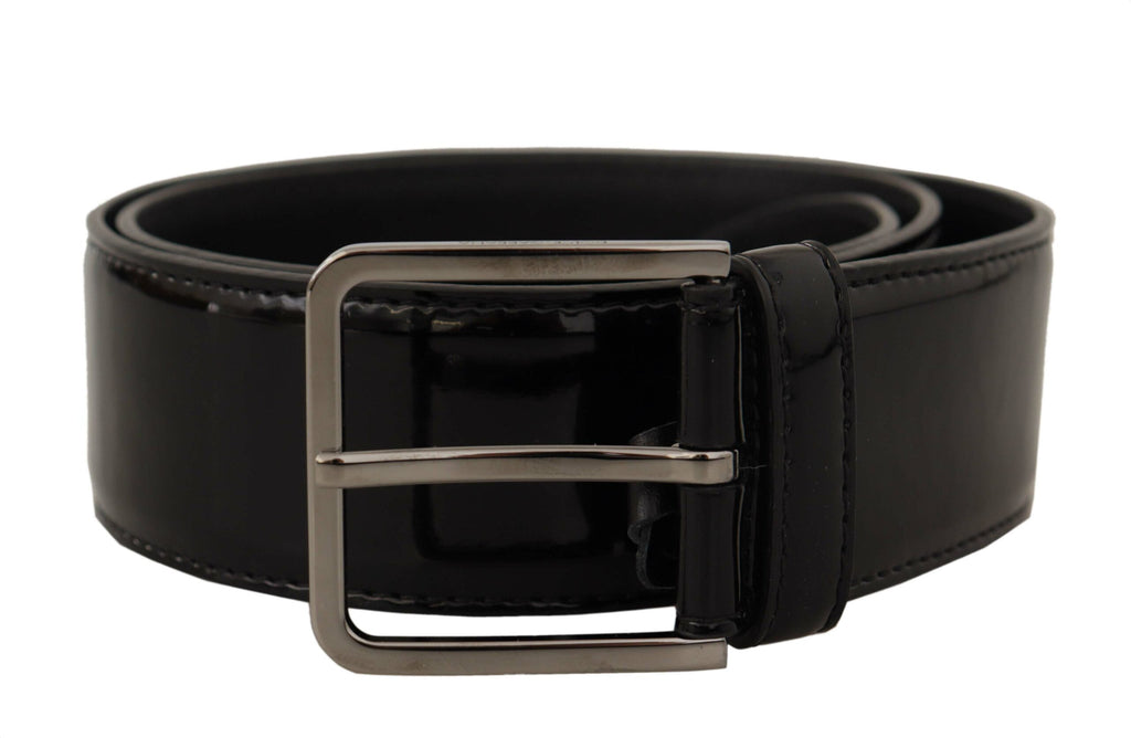 Ceinture élégante en cuir noir Dolce &amp; Gabbana