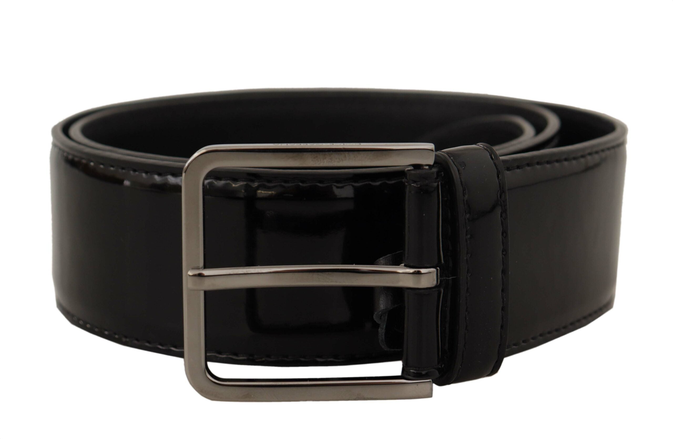 Ceinture élégante en cuir noir Dolce &amp; Gabbana