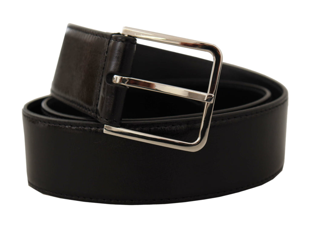 Ceinture élégante en cuir Dolce &amp; Gabbana avec boucle en métal