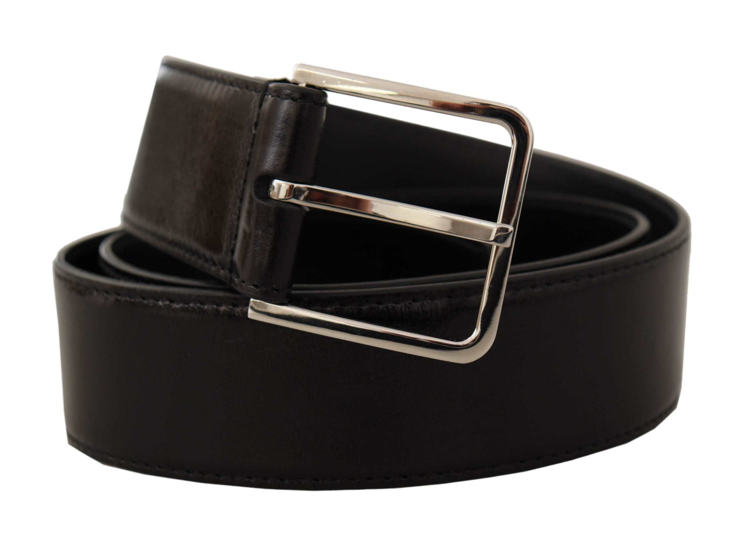 Ceinture élégante en cuir Dolce &amp; Gabbana avec boucle en métal