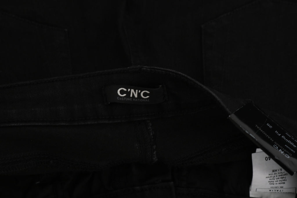 Costume National Chic Skinny Jeans in Schwarz mit mittlerer Taille