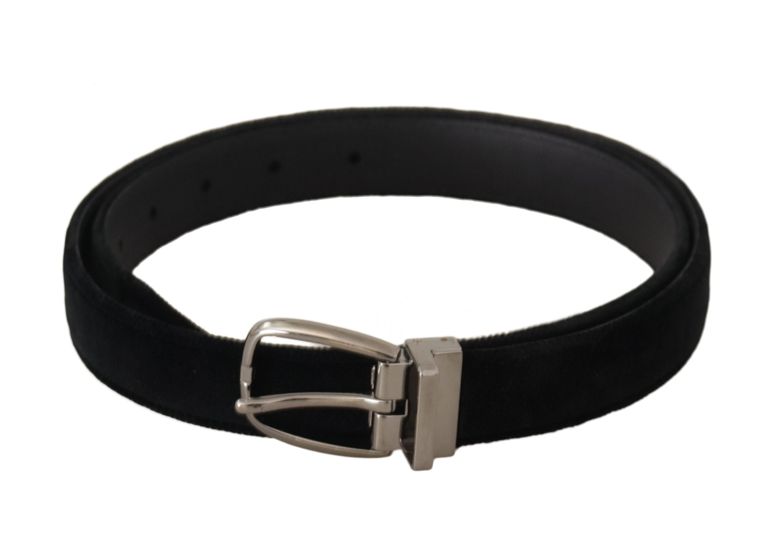 Ceinture élégante en velours noir avec boucle gravée Dolce &amp; Gabbana
