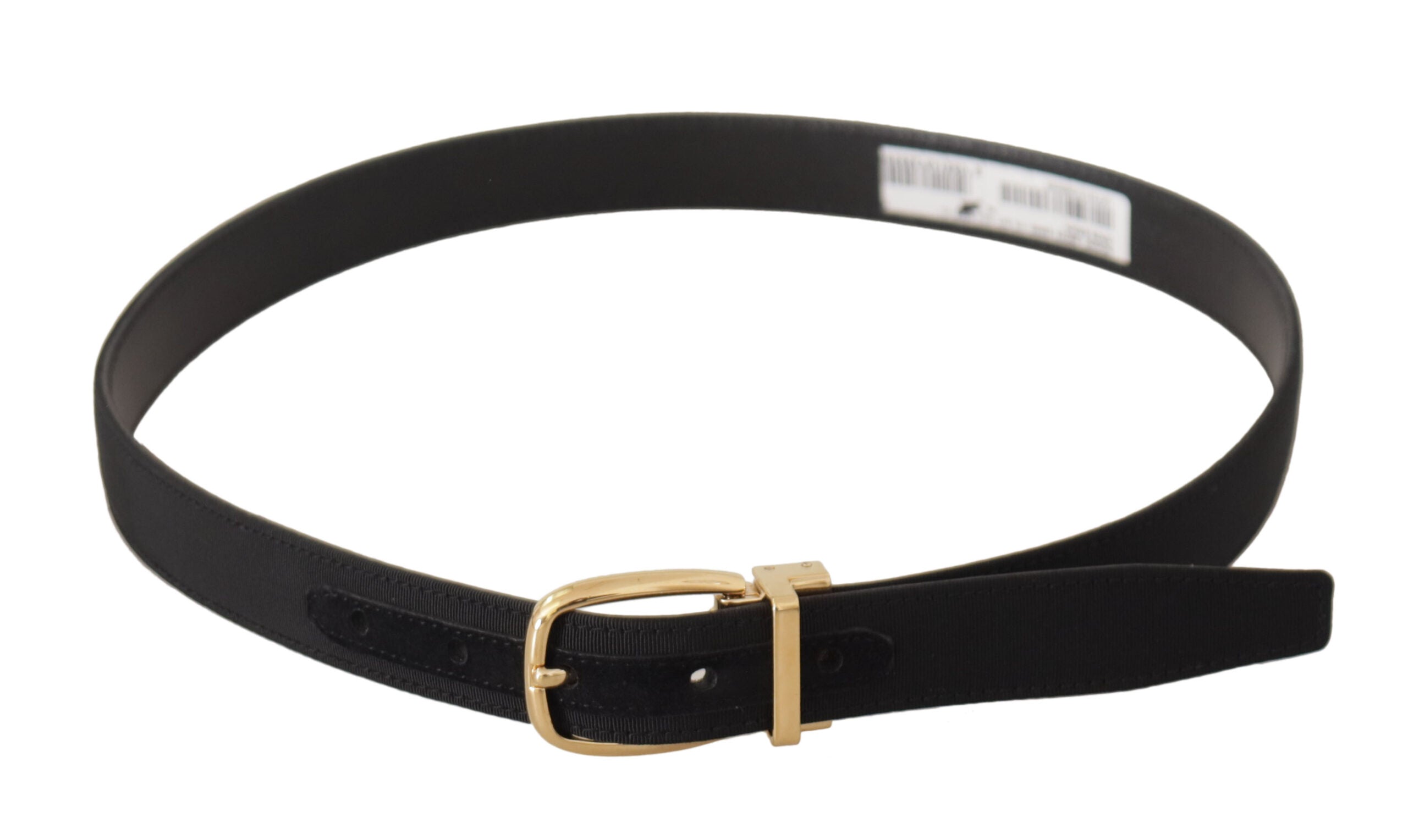 Ceinture élégante en cuir noir Dolce &amp; Gabbana