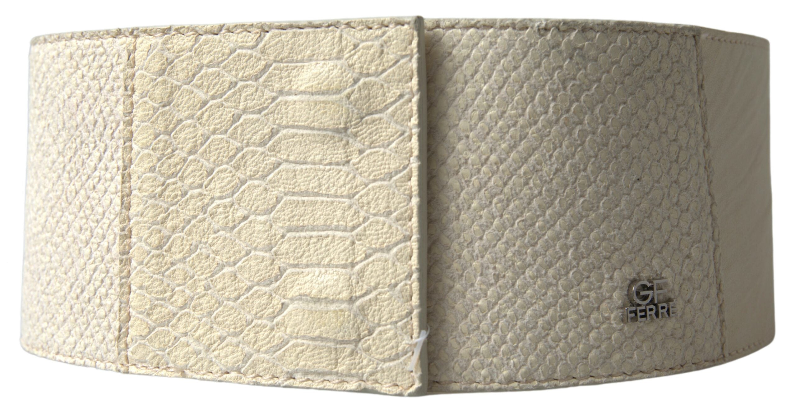 Ceinture tendance à boutons-pression blanc cassé GF Ferre Chic