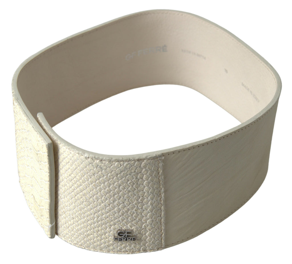 Ceinture tendance à boutons-pression blanc cassé GF Ferre Chic