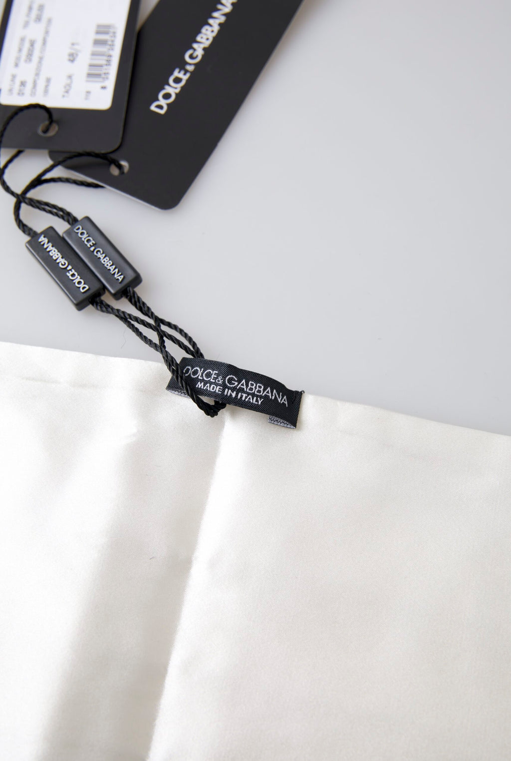 Ceinture élégante en soie blanche Dolce &amp; Gabbana