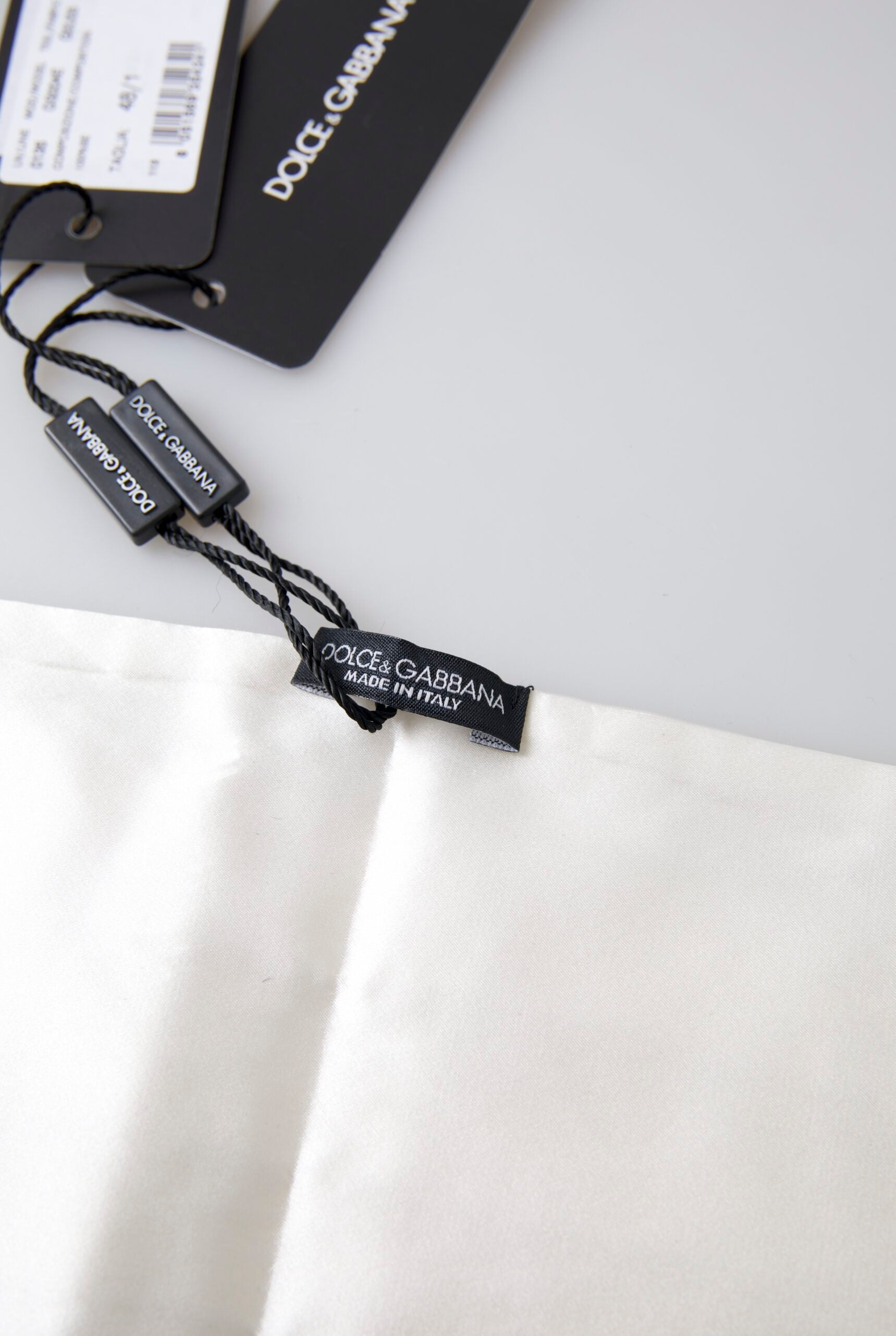 Ceinture élégante en soie blanche Dolce &amp; Gabbana