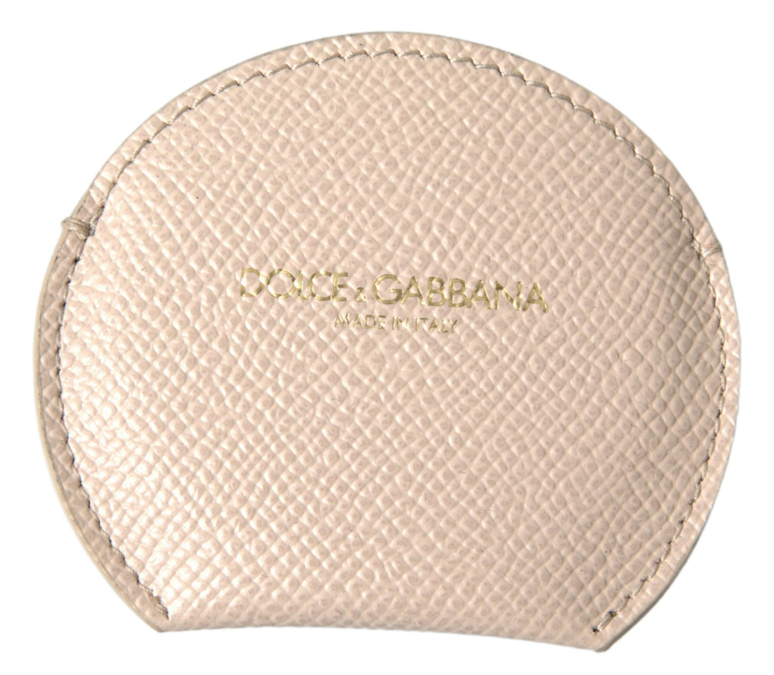 Porte-miroir à main élégant en cuir de veau Dolce &amp; Gabbana