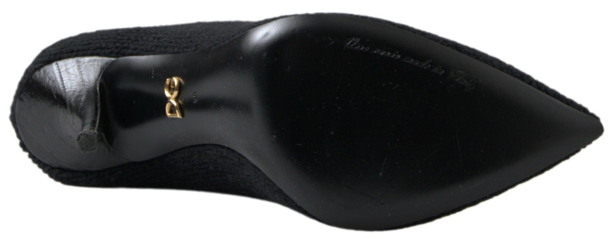 Dolce &amp; Gabbana Elegante schwarze Viskose-Halbstiefel