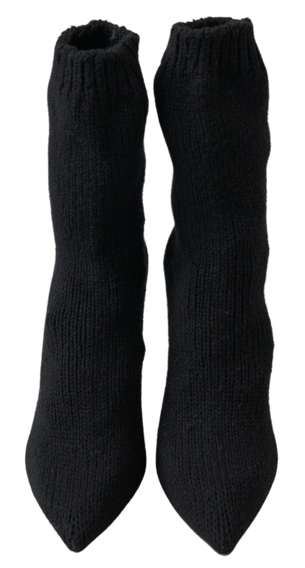 Dolce &amp; Gabbana Elegante schwarze Viskose-Halbstiefel