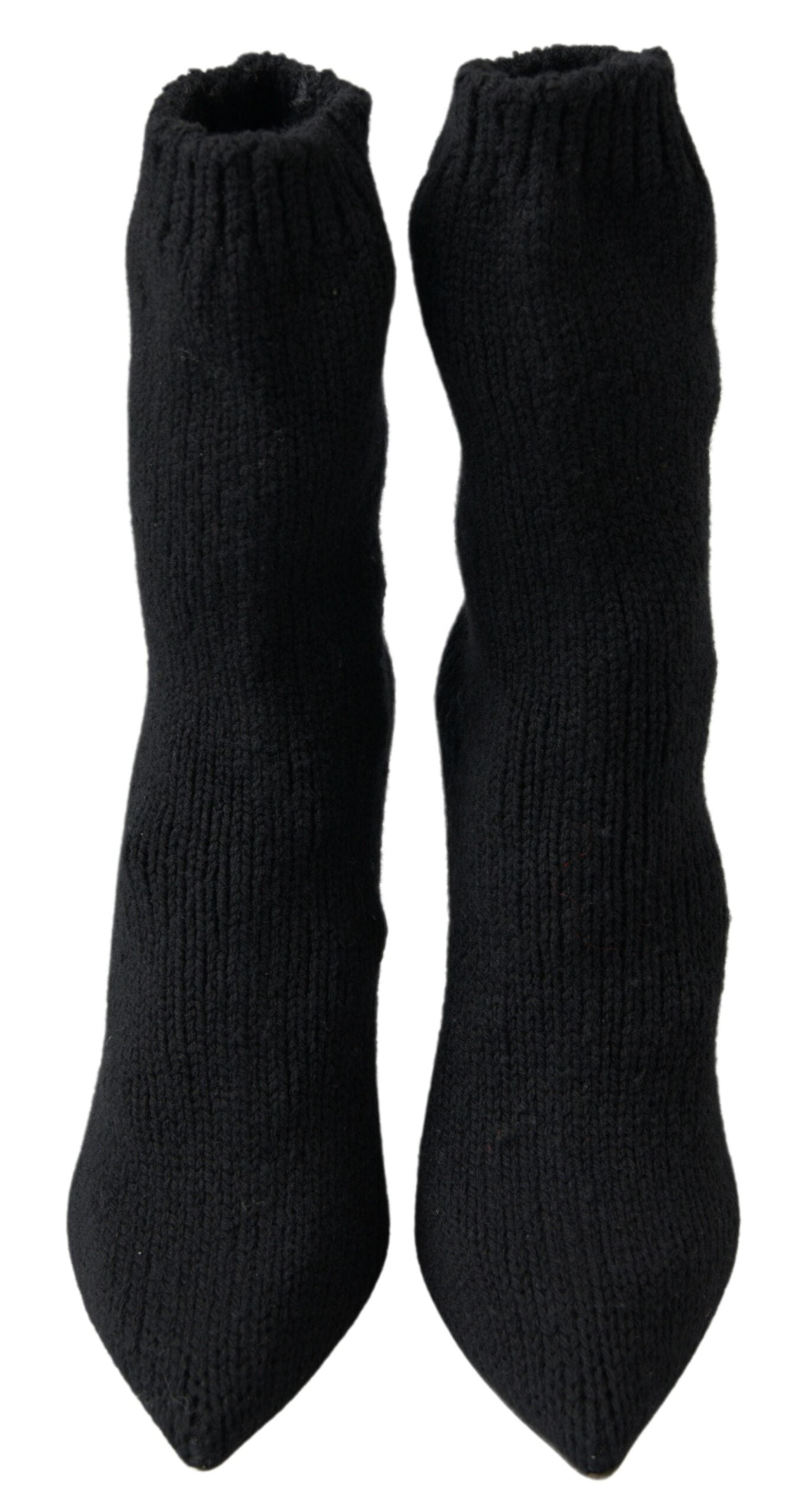 Dolce &amp; Gabbana Elegante schwarze Viskose-Halbstiefel