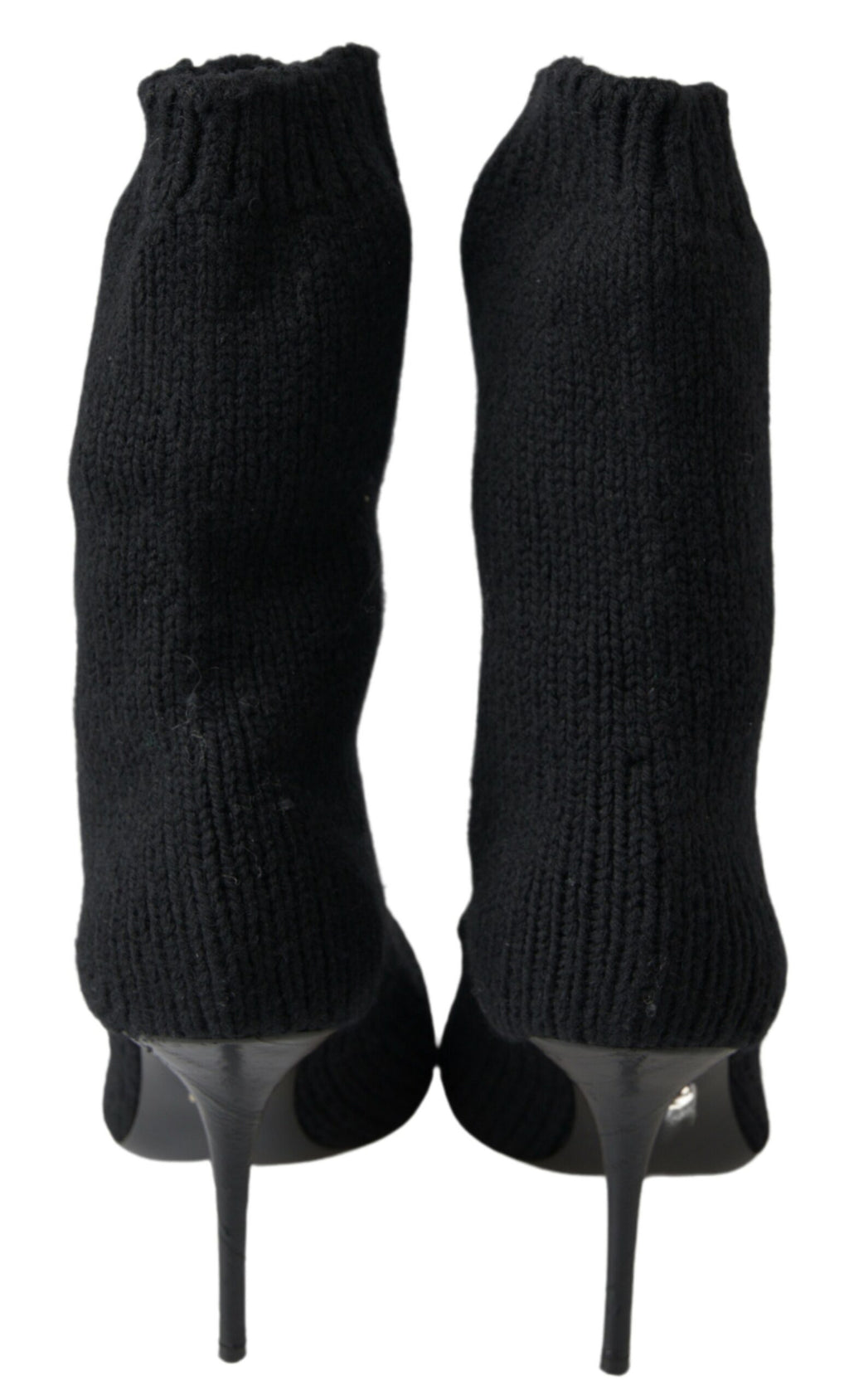 Dolce &amp; Gabbana Elegante schwarze Viskose-Halbstiefel