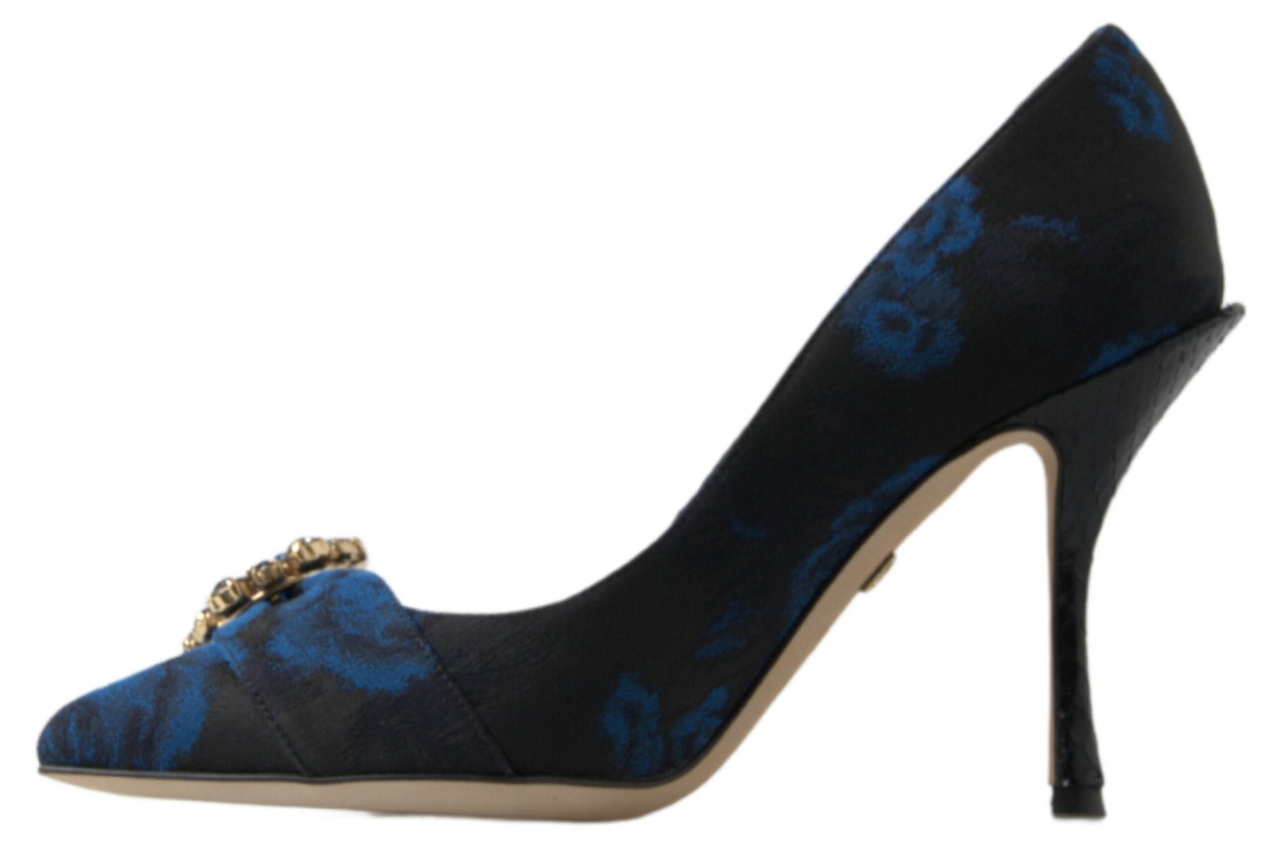 Escarpins élégants Dolce &amp; Gabbana ornés de cristaux bleus