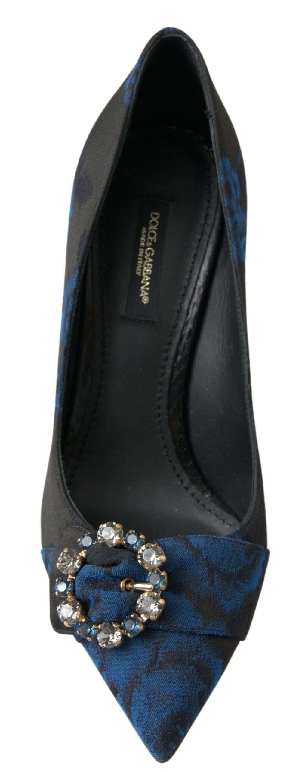 Escarpins élégants Dolce &amp; Gabbana ornés de cristaux bleus