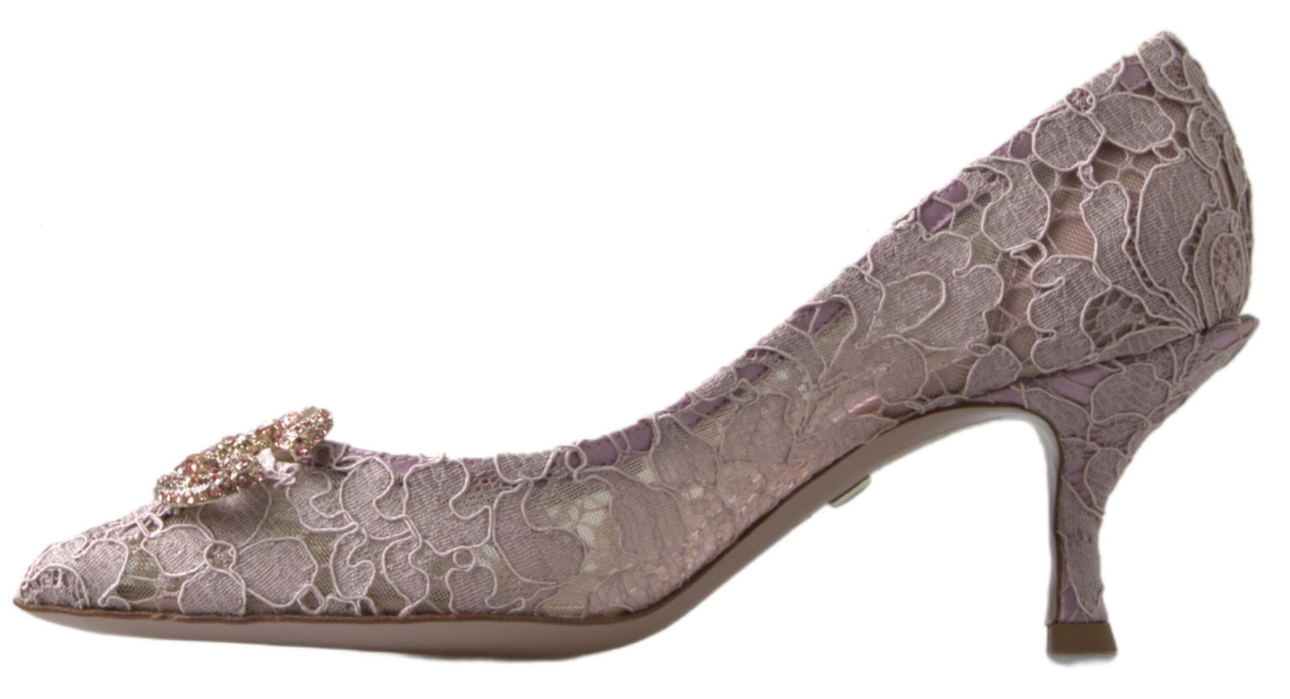 Dolce &amp; Gabbana - Escarpins élégants ornés de cristaux roses