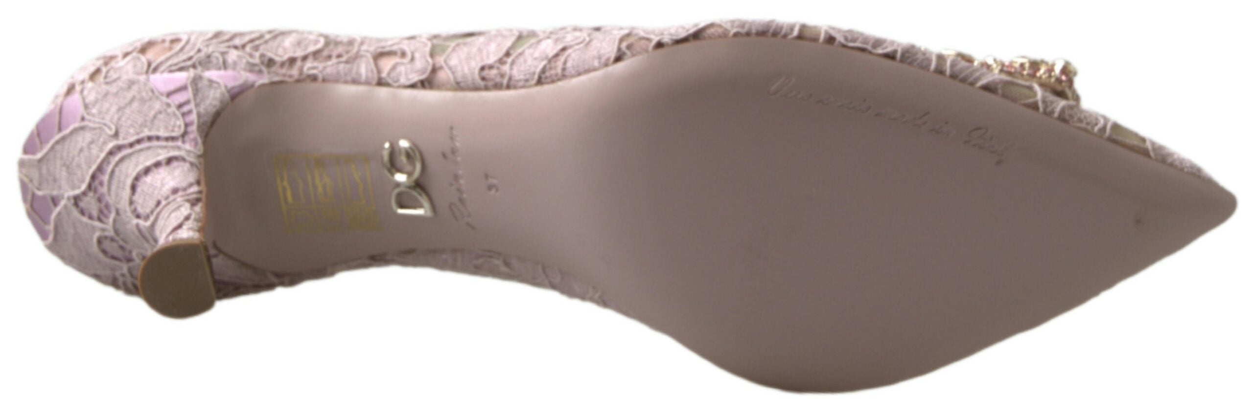 Dolce &amp; Gabbana - Escarpins élégants ornés de cristaux roses